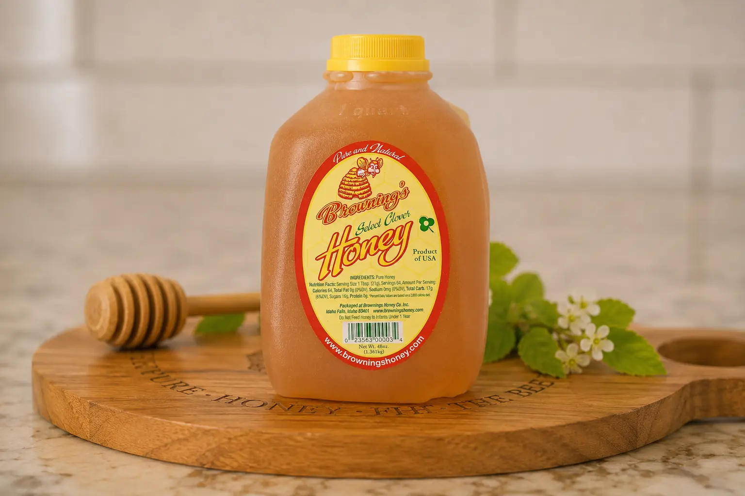 3Lb Raw Clover Honey Jug 3lb Raw Clover Honey Jug - Image 3