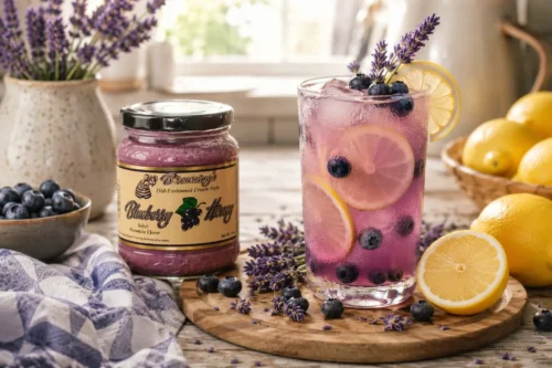 Blueberry Lavender Honey Lemonade