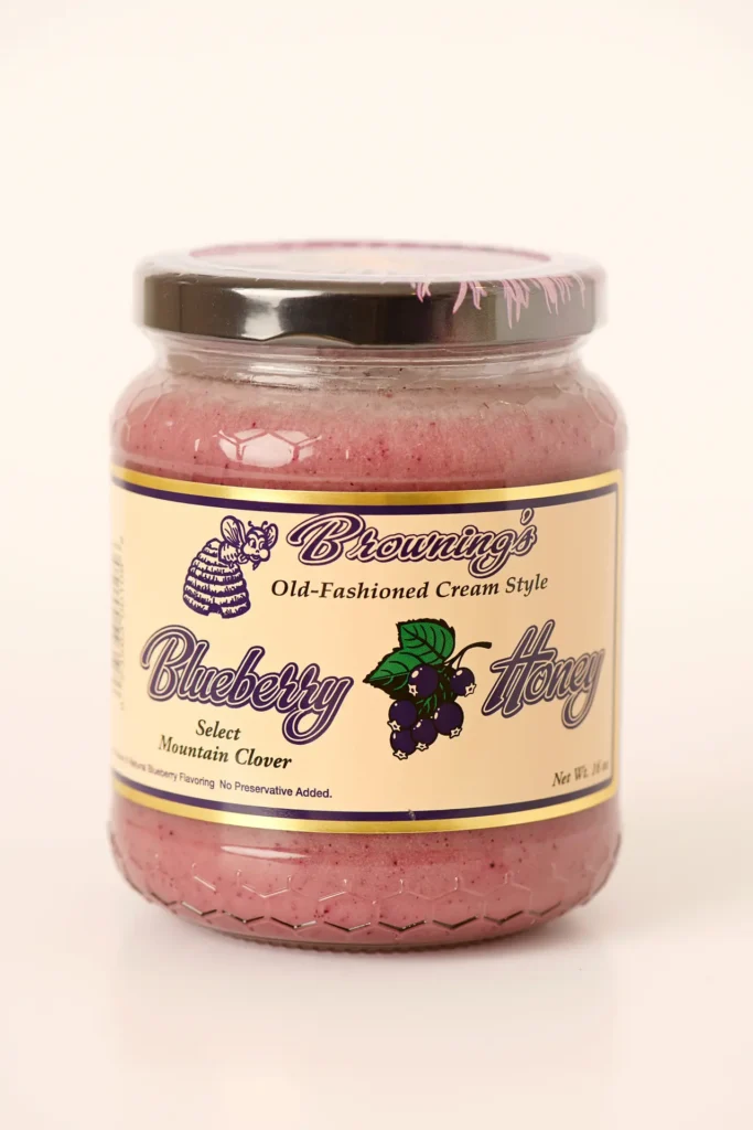 16oz Old-fashioned Blueberry Creamed Honey Gift Jar