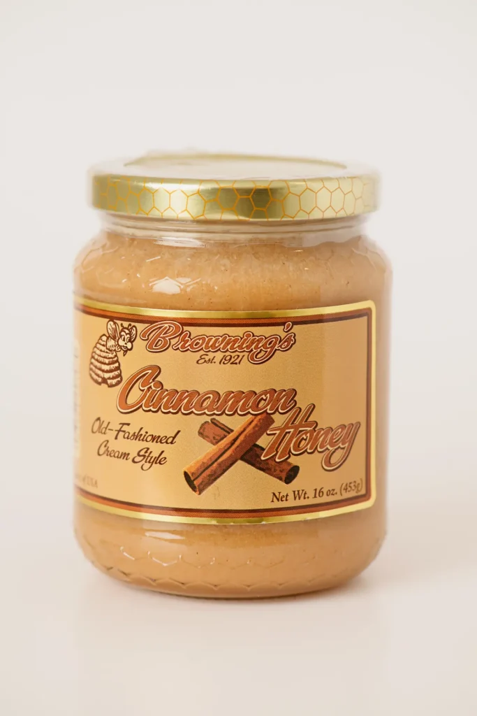 16oz Gift Jar Old-fashioned Creamed Style Cinnamon Honey