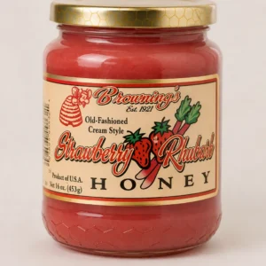 strawberry rhubarb creamed honey