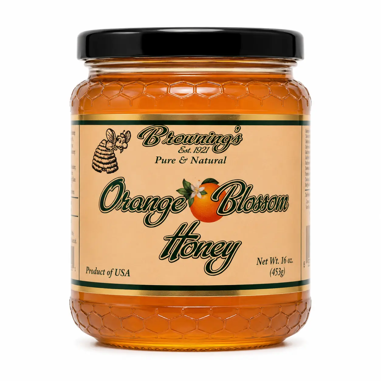 16Oz Raw Orange Blossom Honey Gift Jar 16oz orange blossom honey gift jar