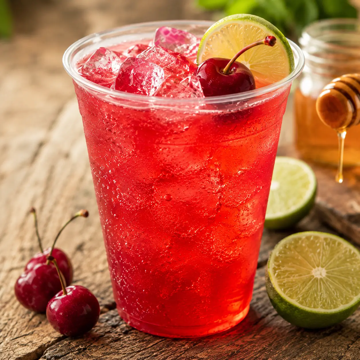 Honey Cherry Limeade – Bright, Refreshing & Naturally Sweetened