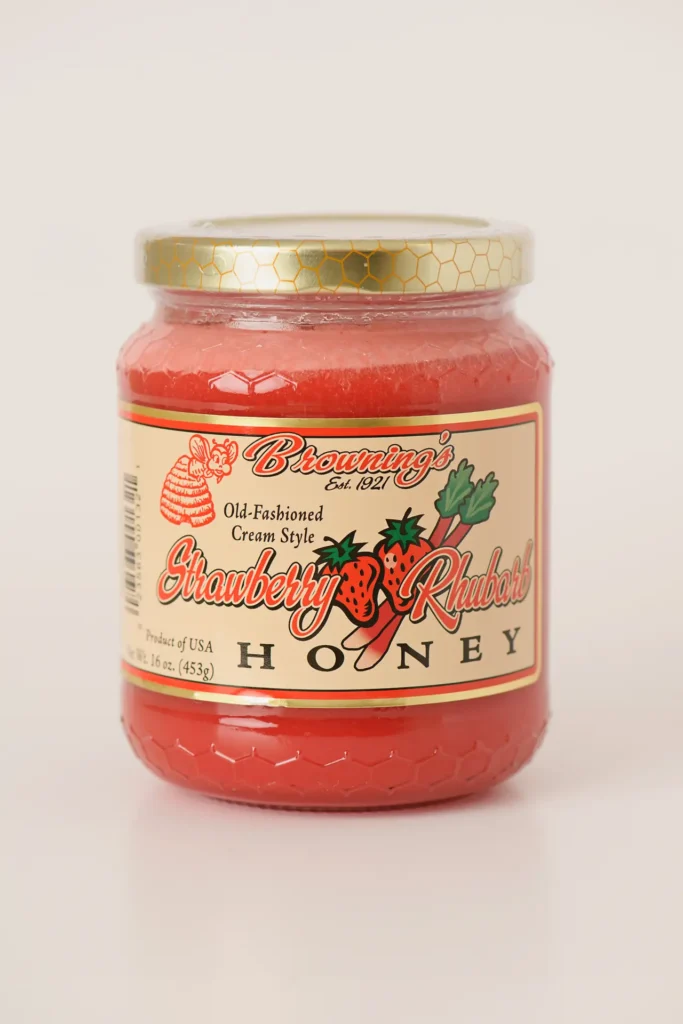 Strawberry Rhubarb Creamed Honey